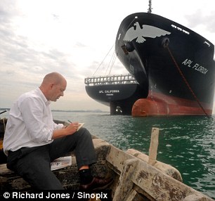 [Simon Parry among the ships in southern Malaysia!]